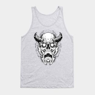 Devil Horns Skull Tank Top